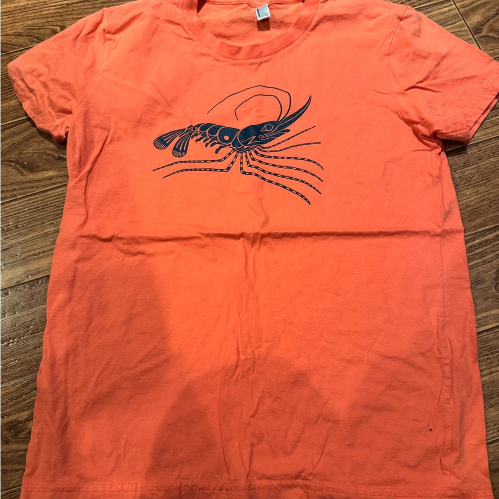 Coral T-Shirt with Prawn Design